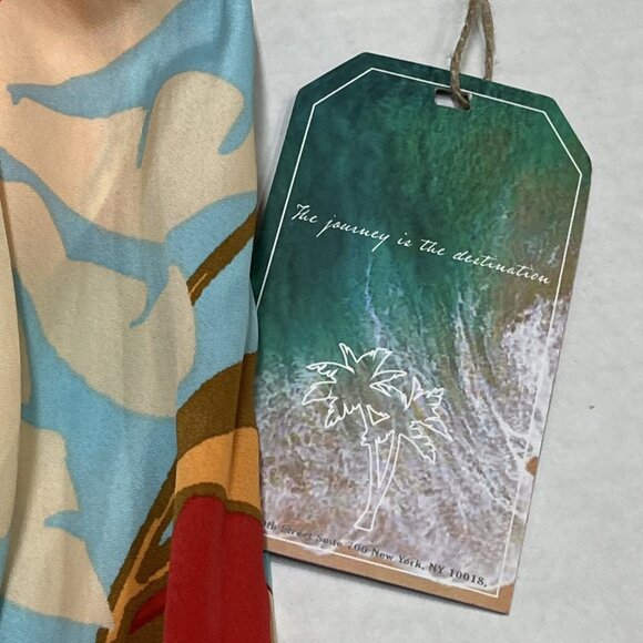 True Destination Resort Wear Jumpsuit Womens S Satin Strapless Wide Split‎ Leg - Picture 7 of 12